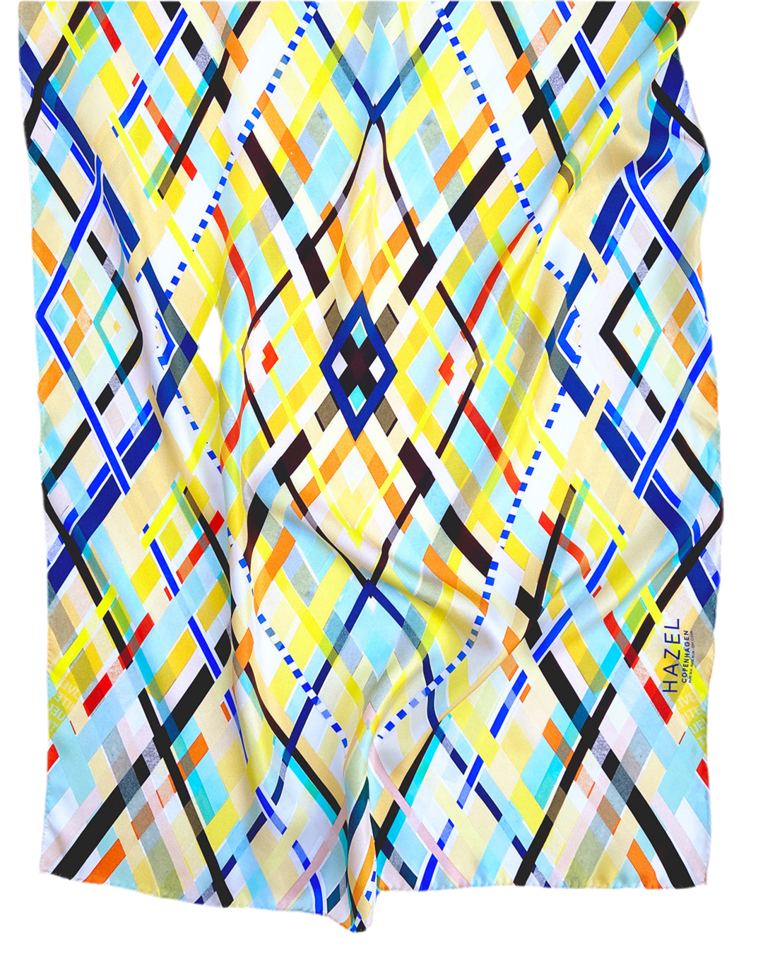 Silketørklæde - Multifarvet - Aflangt - Naturlig luksus - 160 x 65 cm - Kalaidoscope No. 30