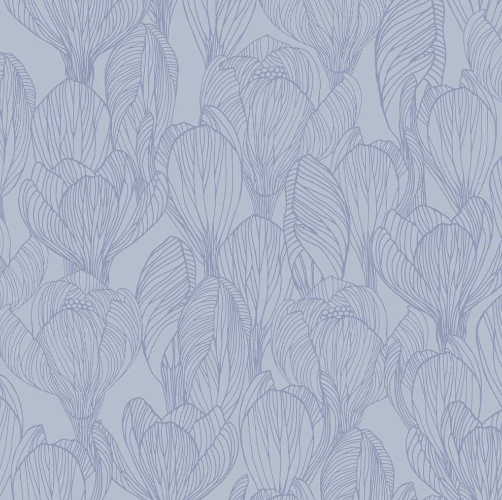 Voksdug med blå forårsblomster fra Notes by Susanne Schjerning  - Voksdug Flora Helion Blue