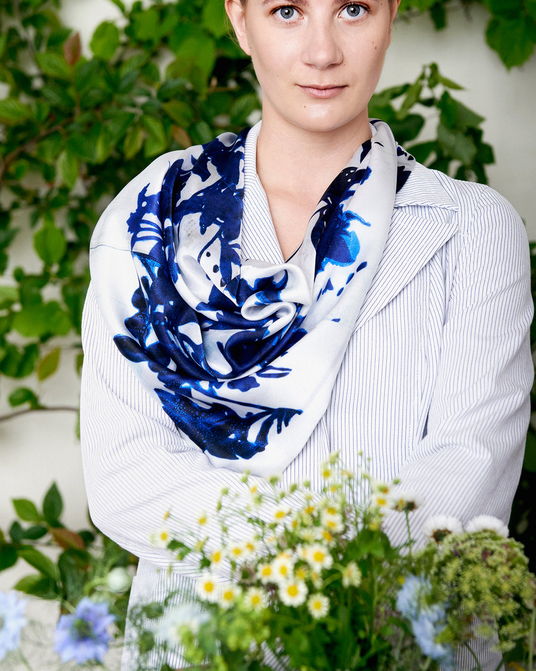 Silketørklæde - kvadratisk - 100% ægte SILKE TWILL - 65 x 65 cm - 1 stk PRØVE