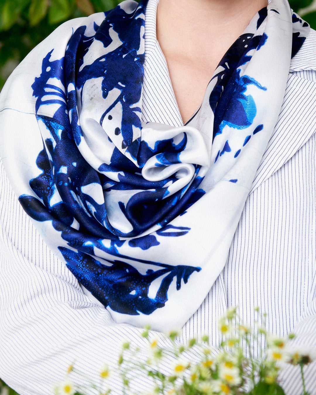 Silketørklæde - kvadratisk - 100% ægte SILKE TWILL - 65 x 65 cm - 1 stk PRØVE