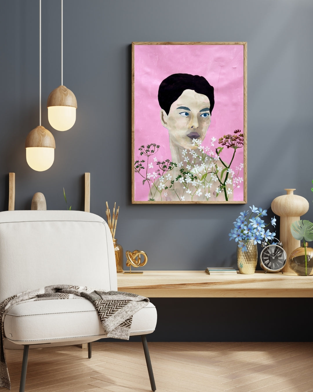 Valentine - Maleri - Akryl på papir 50 x 70 cm