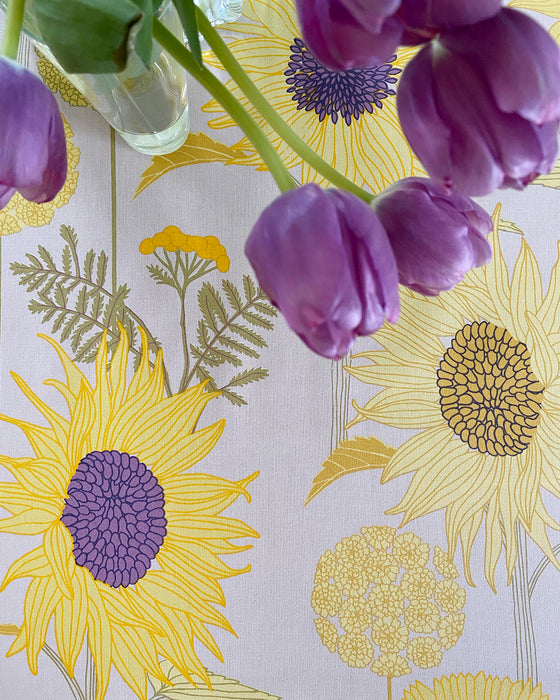 Voksdug med gule solsikker fra Notes by Susanne Schjerning  - Voksdug Sunflower Yellow