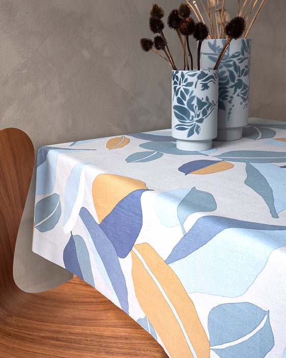 Voksdug med blå blade fra Notes by Susanne Schjerning - Palm Blue